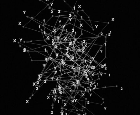 Animated neural network diagram with connected layers explaining how a model recognizes handwritten digits